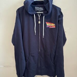 Back To The Future The Musical Zip Front Hoodie Men’s Large